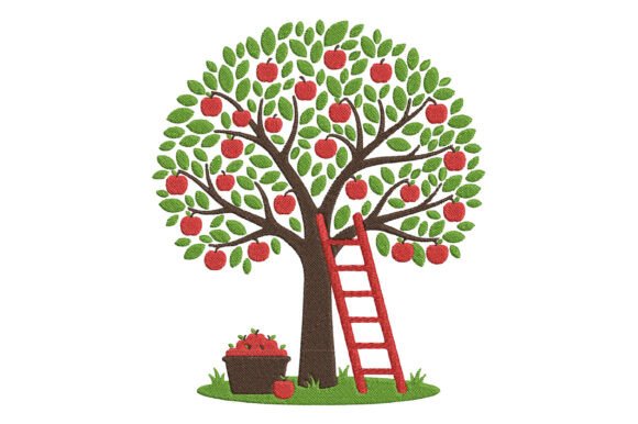 Apple Tree Embroidery Design