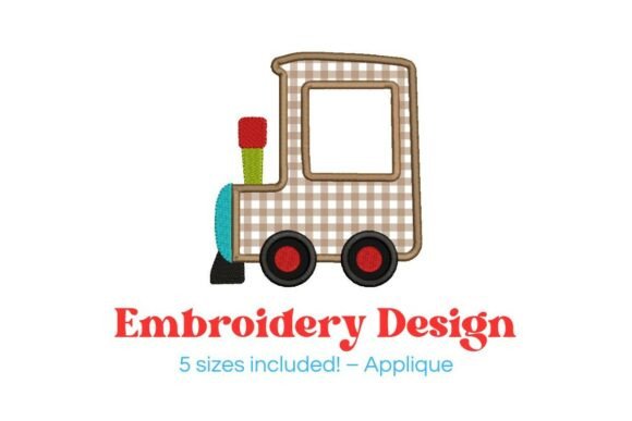 Appliqué Train Embroidery