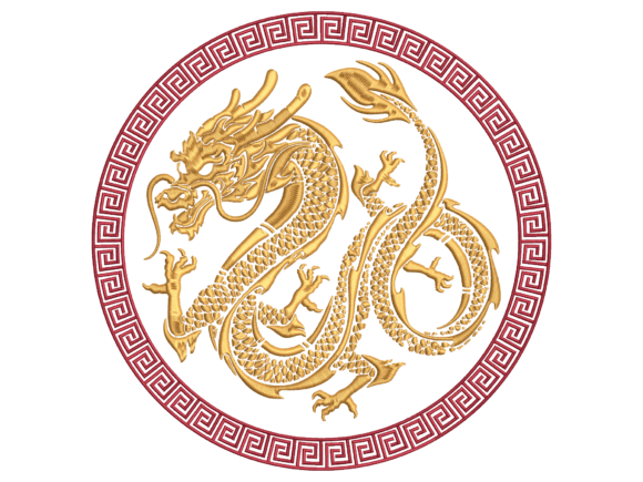 Asian Dragon Embroidery