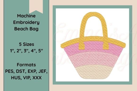 Beach Bag Machine Embroidery Design
