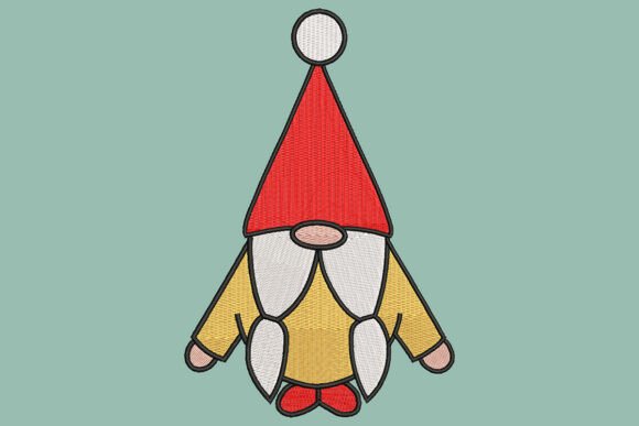 Bearded Gnome Embroidery Design