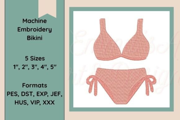 Bikini Machine Embroidery Design