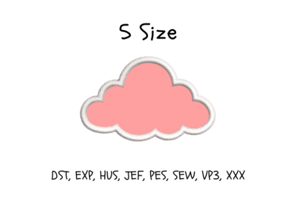 Cloud Applique Embroidery Design
