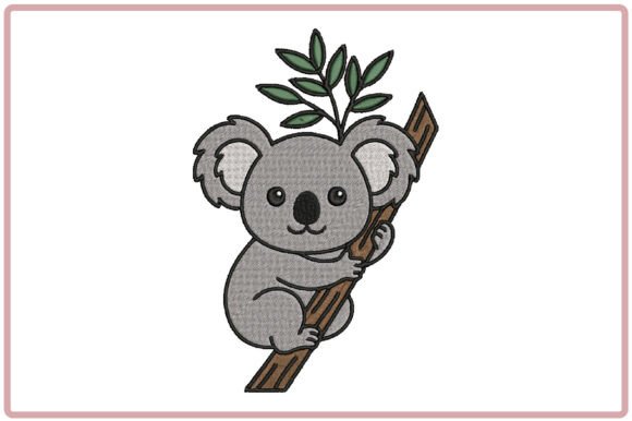 Cute Koala Embroidery Design