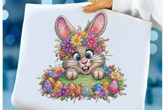 Easter Bunny Embroidery PNG Review