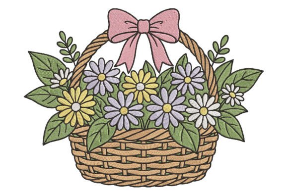 Flower Basket Embroidery