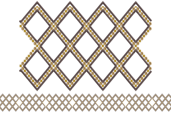 Geometric Embroidery Border Design
