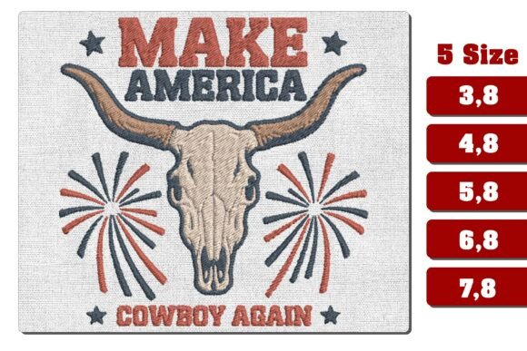 Make America Cowboy Again Embroidery