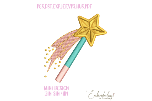 Mini Magic Wand Embroidery Design