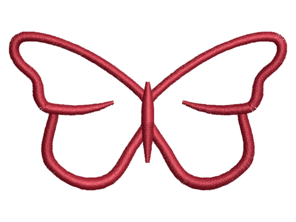 Minimal Butterfly Outline Embroidery