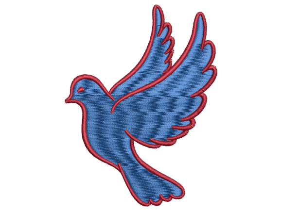 Minimal Flying Dove Embroidery