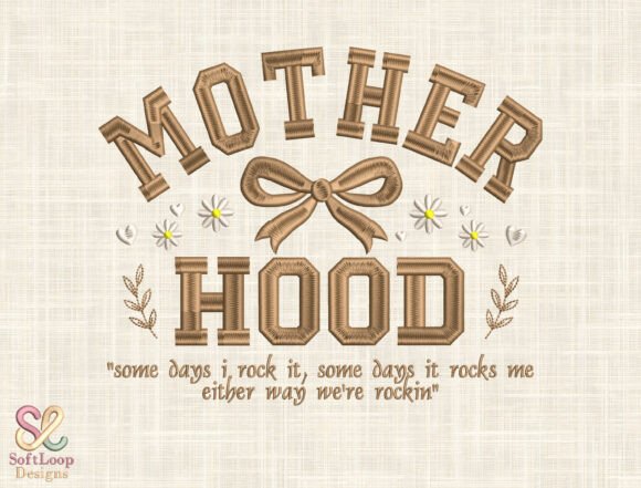 MOTHER HOOD Bow Embroidery Design