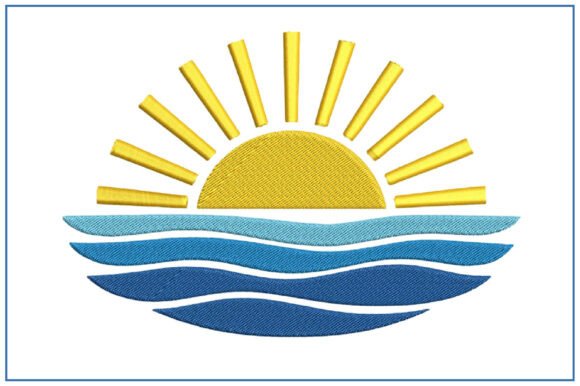 Ocean Sunshine Machine Embroidery Design