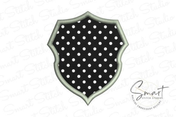 Shield Applique Embroidery Design