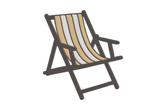 Summer Beach Chair Embroidery Design