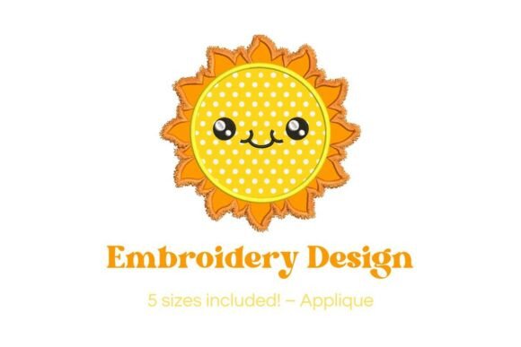 Sun Applique Embroidery Design